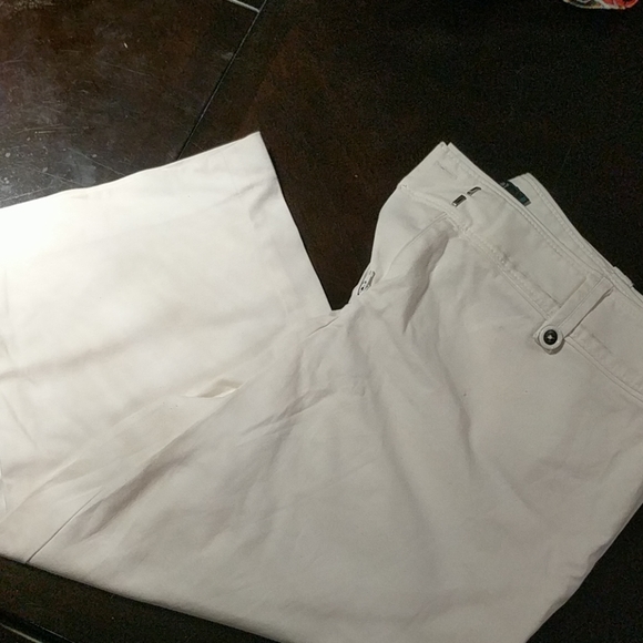 White dress capris (camera flash distored colour)